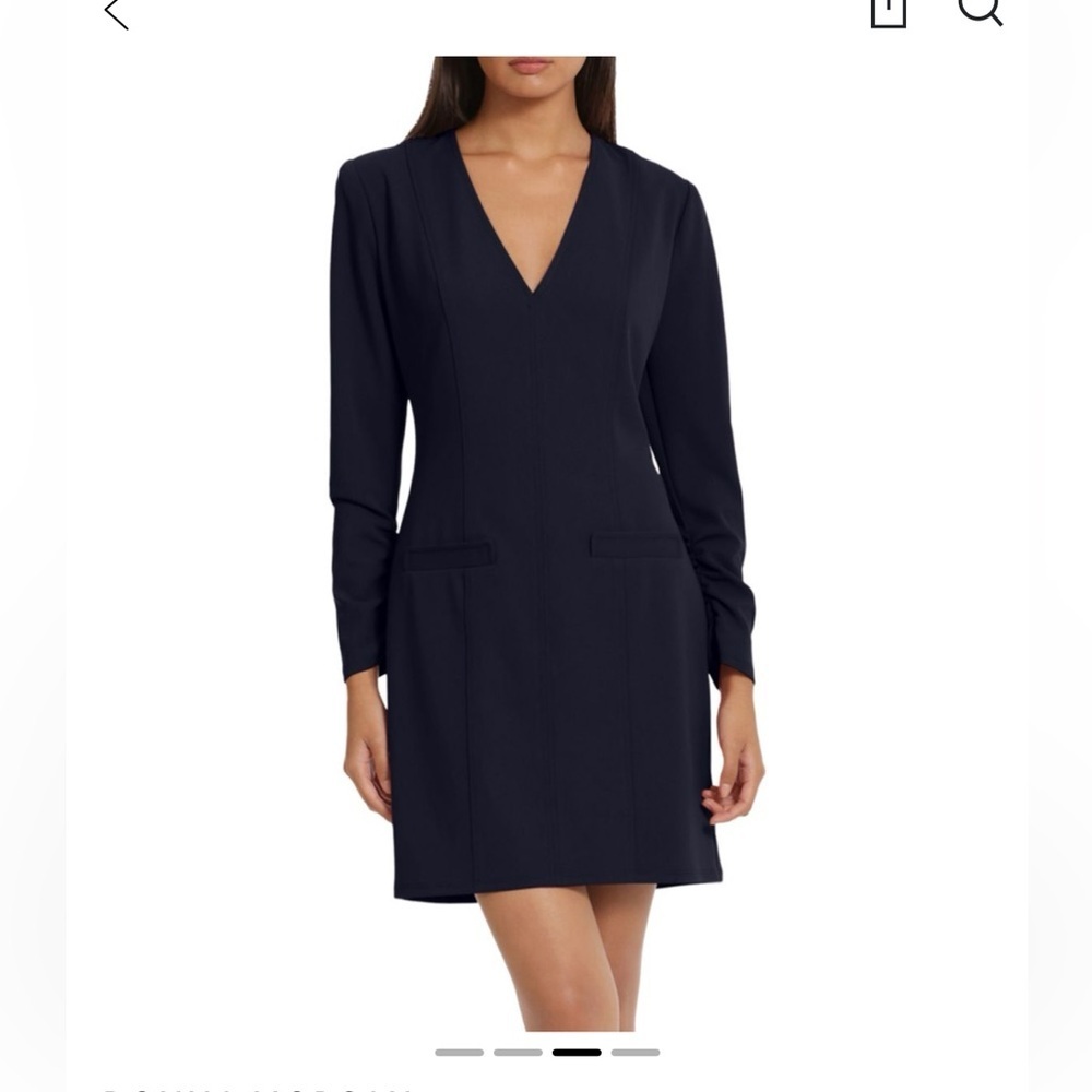 Saks Fifth Avenue Black V-Neck Mini Dress
